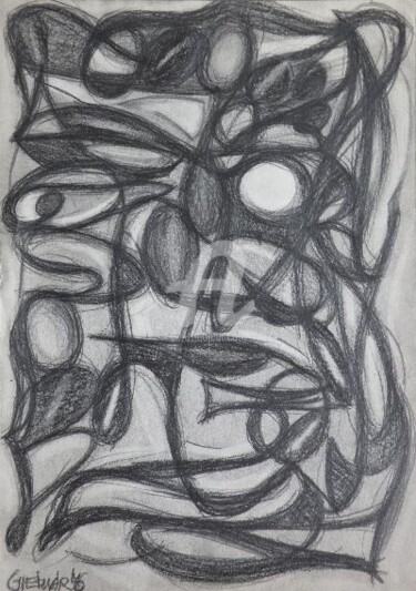 Drawing titled "White Hole" by Dr István Gyebnár, Original Artwork