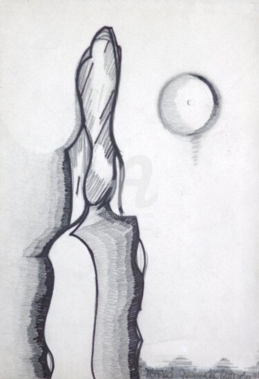 Drawing titled "Torso" by Dr István Gyebnár, Original Artwork