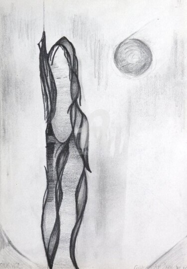 Drawing titled "Angel" by Dr István Gyebnár, Original Artwork