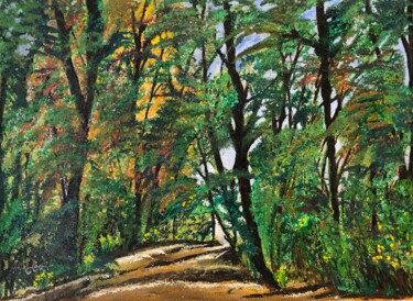 Peinture intitulée "Sous bois" par Gyl Aubert, Œuvre d'art originale, Acrylique