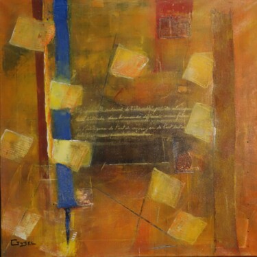 Painting titled "Mythe" by Gysel, Original Artwork, Acrylic Mounted on Wood Stretcher frame