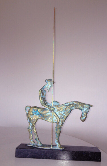 Скульптура под названием "Don Quichotte 3" - Gyunay Aliev, Подлинное произведение искусства, Бронза