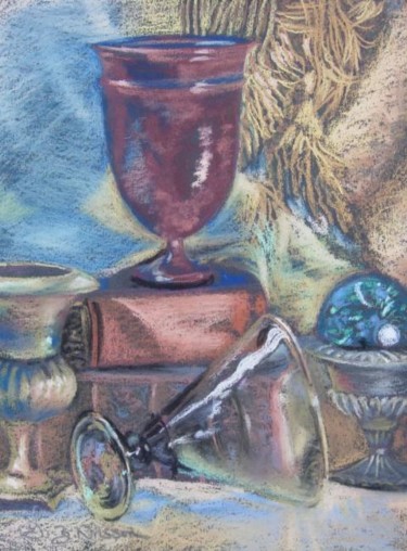 Painting titled "Angles and Urns" by Gloria Nilsson, Original Artwork