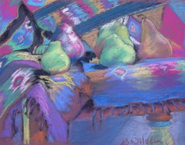 Painting titled "Southwest Pears" by Gloria Nilsson, Original Artwork