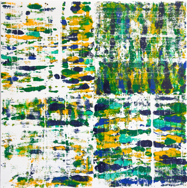 Картина под названием "Quarter Time (Green)" - Hervé Bichet, Подлинное произведение искусства, Масло