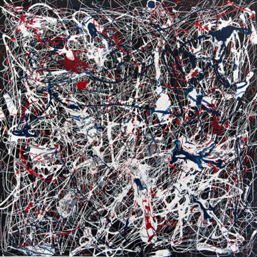 Malerei mit dem Titel "Revolution" von Hervé Bichet, Original-Kunstwerk, Öl