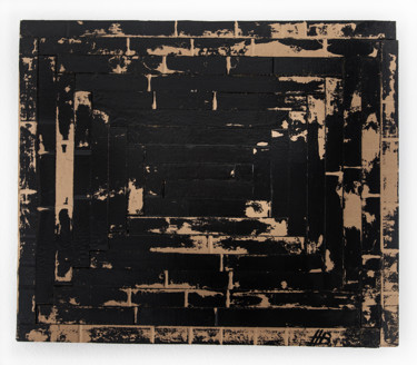 Картина под названием "Black Spiral" - Hervé Bichet, Подлинное произведение искусства, Масло