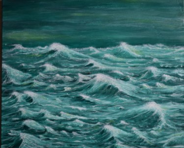 Painting titled "Wasser" by Frize H, Original Artwork, Acrylic