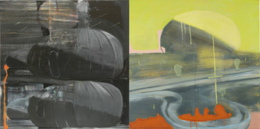 Peinture intitulée "Pump/ Bright Pump" par Hilary Maslon, Œuvre d'art originale, Acrylique