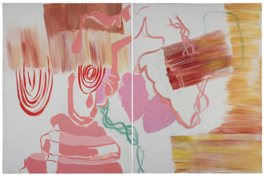 Pintura intitulada "Chain Reaction" por Hilary Maslon, Obras de arte originais, Acrílico