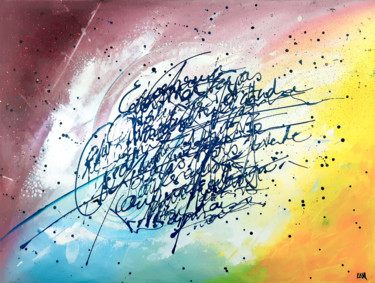 "Signature" başlıklı Tablo Helena Monniello tarafından, Orijinal sanat, Akrilik Ahşap Sedye çerçevesi üzerine monte edilmiş