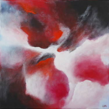 Painting titled "Etna" by Helena Monniello, Original Artwork, Acrylic Mounted on Wood Stretcher frame