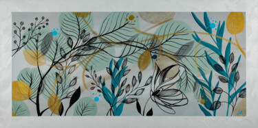 Mimosas Peinture intitulée "Mimosas" par Helena Monniello, Œuvre d'art originale, Acrylique Monté sur Châssis