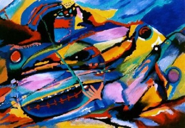 Peinture intitulée "L'ORAGE ( Peinture…" par H . Mortazavi, Œuvre d'art originale