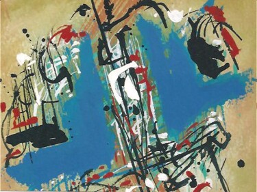 Peinture intitulée "Abstractif" par H . Mortazavi, Œuvre d'art originale, Huile