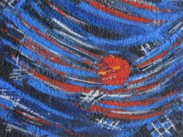 Malerei mit dem Titel "Solei Rouge" von H . Mortazavi, Original-Kunstwerk, Öl