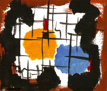 Картина под названием "TACHE" - H . Mortazavi, Подлинное произведение искусства, Масло