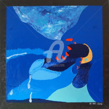 Peinture intitulée "foot-wank." par H Yaya, Œuvre d'art originale, Huile
