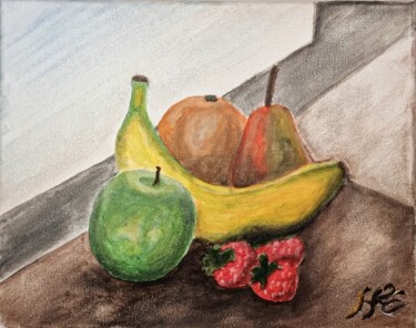 Painting titled "Nature morte" by H2e, Original Artwork, Acrylic