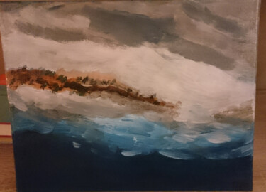 Schilderij getiteld "donkere wolken bove…" door Haan, Origineel Kunstwerk, Acryl