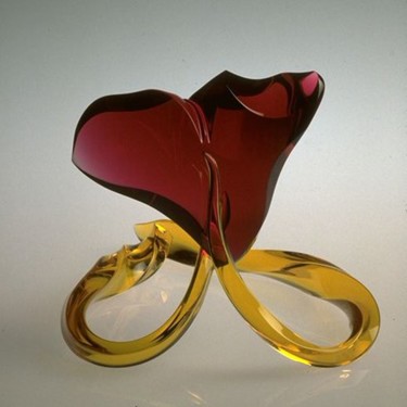 Escultura titulada "Heart of Desire" por Michael Bokrosh, Obra de arte original, Vidrio