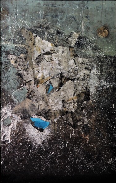 Картина под названием "Terre Brûlée II" - Habib Hasnaoui, Подлинное произведение искусства, Акрил Установлен на Деревянная р…