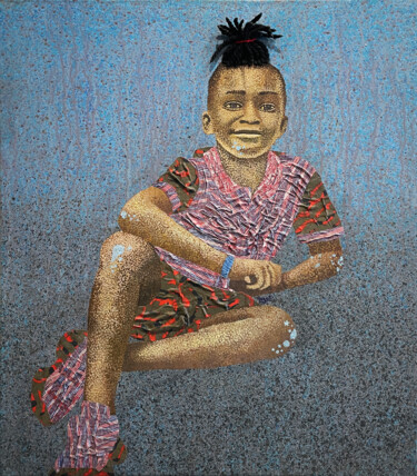 Peinture intitulée "Romy" par Habibatou Yaye Keita, Œuvre d'art originale, Acrylique Monté sur Châssis en bois
