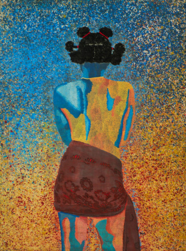 Painting titled "Bibi 2" by Habibatou Yaye Keita, Original Artwork, Acrylic