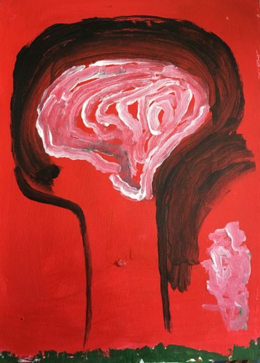 Painting titled "Mind games" by Burns Effiom, Original Artwork, Acrylic