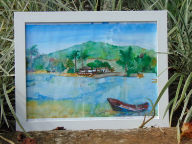 Pintura intitulada "Rio das Ostras - Br…" por Kira Habyb Abud, Obras de arte originais, Aquarela