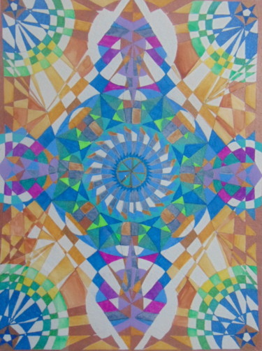 Desenho intitulada "Cristais Tropicais" por Kira Habyb Abud, Obras de arte originais, Canetac de aerossol