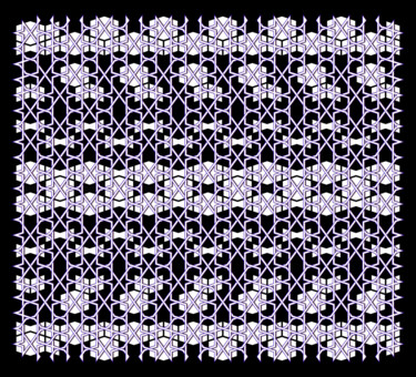 Digitale Kunst getiteld "Black Pattern 2" door Kira Habyb Abud, Origineel Kunstwerk, 2D Digital Work