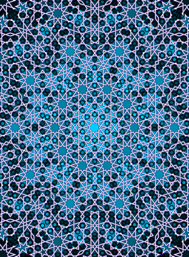 Digital Arts titled "Black and Blue 2" by Kira Habyb Abud, Original Artwork, 2D Digital Work