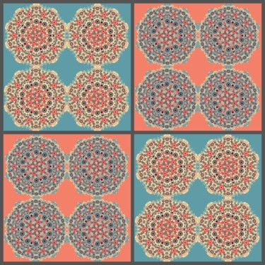 Digitale Kunst mit dem Titel "Flor Coral" von Kira Habyb Abud, Original-Kunstwerk, 2D digitale Arbeit