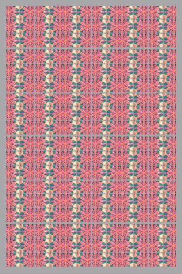 Digitale Kunst mit dem Titel "Pink Pattern" von Kira Habyb Abud, Original-Kunstwerk, Fotomontage