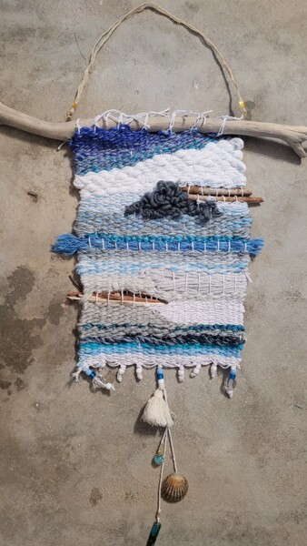 Arte têxtil intitulada "Oceano" por Kira Habyb Abud, Obras de arte originais, Tapeçaria