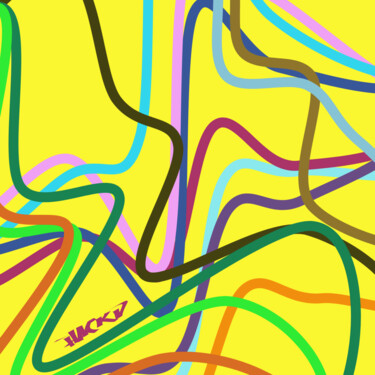 Цифровое искусство под названием "HACKD colorful pipe…" - Hackdbrain, Подлинное произведение искусства, Цифровая живопись Ус…