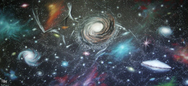 Pintura intitulada "Infinity" por Yann Amirault (Hadar'Crea), Obras de arte originais, Pastel