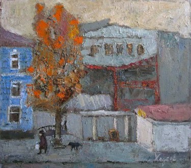 Картина под названием "Autumn on Pestel St…" - Valeri Hadeev, Подлинное произведение искусства