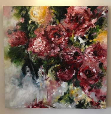 Painting titled "Flowers" by Hadis Jalalifar, Original Artwork, Acrylic