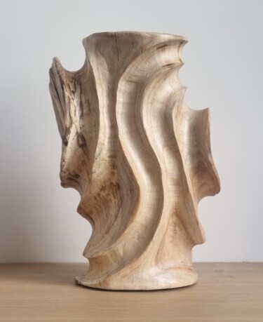Скульптура под названием "Design 1" - Sofiane Hadji, Подлинное произведение искусства, Дерево
