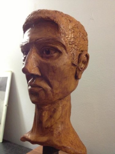 Sculpture titled "Monsieur X" by Sofiane Hadji, Original Artwork, Clay