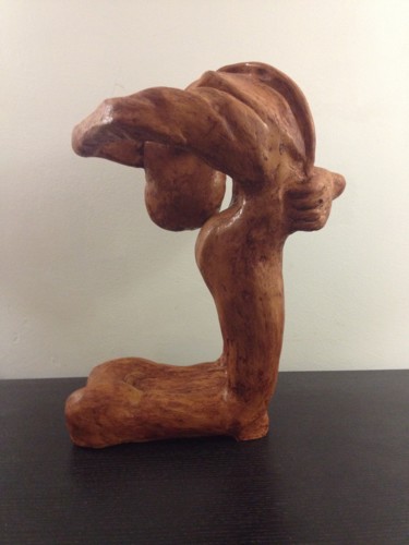 Скульптура под названием "Déchirure" - Sofiane Hadji, Подлинное произведение искусства, Глина