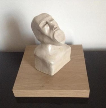 Sculpture titled "Souffrance en silen…" by Sofiane Hadji, Original Artwork, Clay
