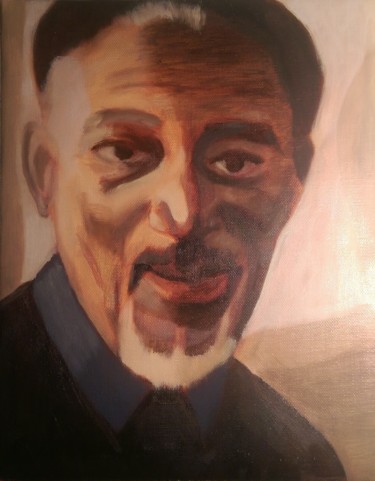 Painting titled "Morgan" by Sofiane Hadji, Original Artwork, Oil Mounted on Wood Stretcher frame