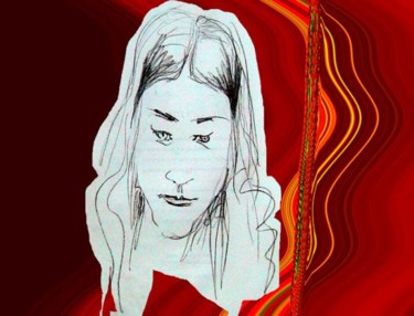 Рисунок под названием "Момиче 6" - Ivan Hadjidimitrov, Подлинное произведение искусства