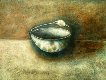 Ζωγραφική με τίτλο "Fruit bowl" από Hadzi Natalija Milutinovic, Αυθεντικά έργα τέχνης, Ακρυλικό