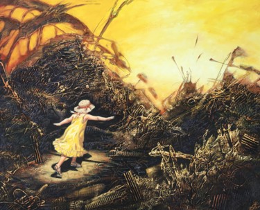 Back to Earth Painting titled "Back to Earth" by Irene Häfliger, Original Art, Oil
