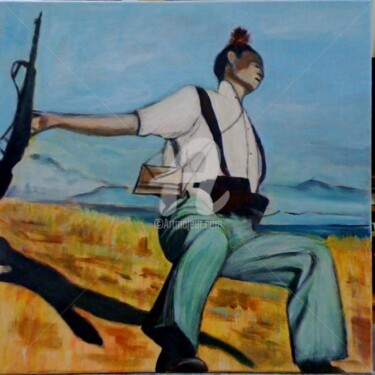 Painting titled "Guerre d'Espagne cl…" by Hahembai, Original Artwork, Acrylic