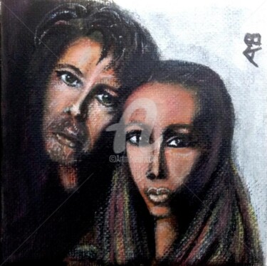 Peinture intitulée "Presque David et Im…" par Hahembai, Œuvre d'art originale, Acrylique